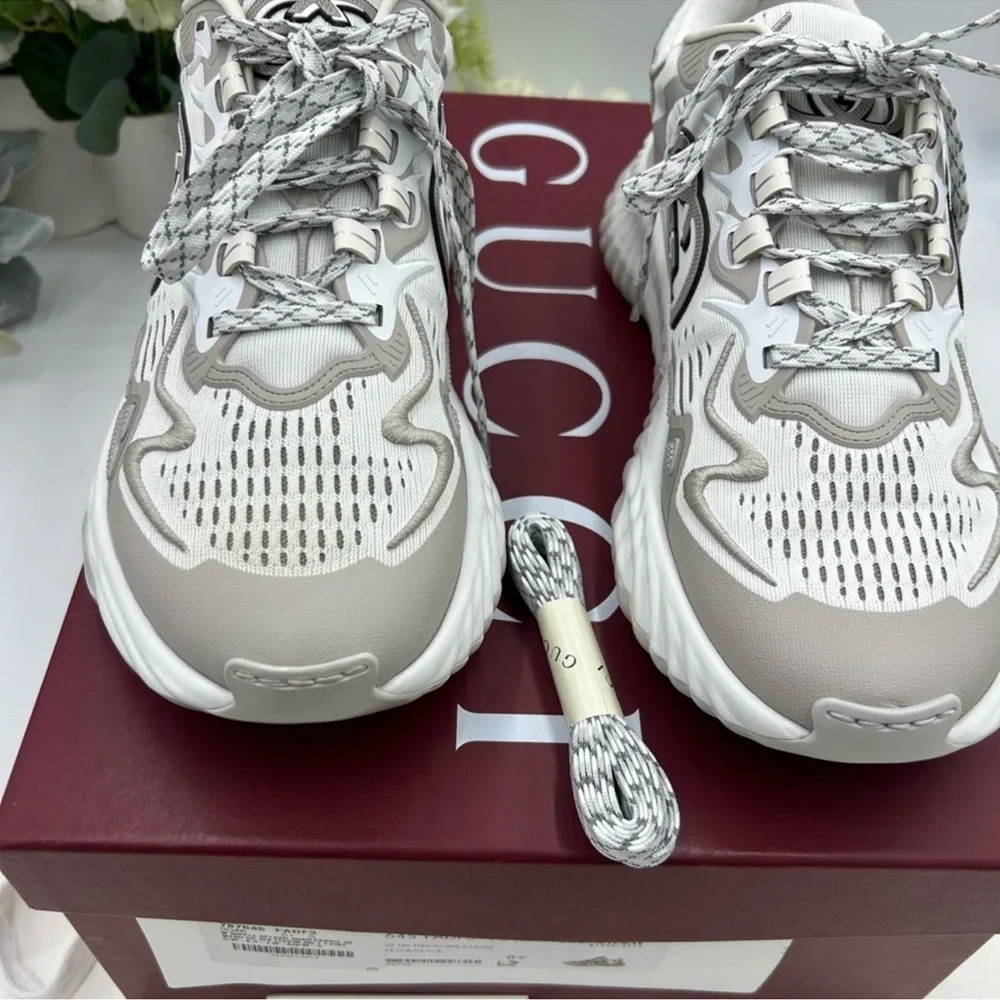 Men’s Gucci ripple splash low top sneakers size 8.5 fits 9.5 US made in Italy